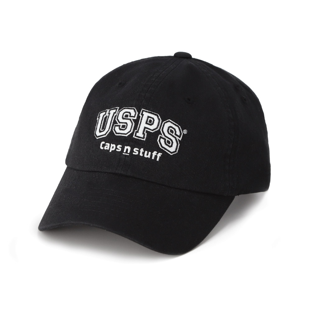 캡스앤스터프 X USPS 애프터워크 시티보이 배색 볼캡 모자(블랙)